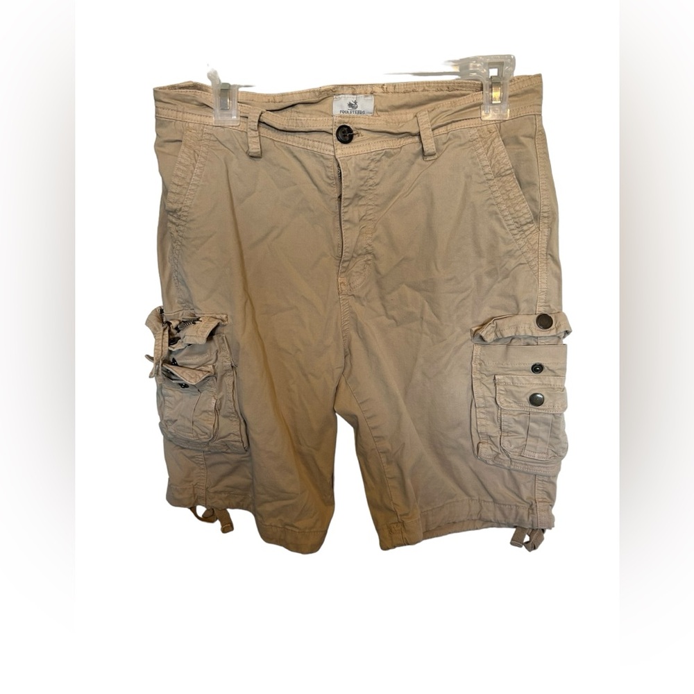Four steeds beige cargo shorts size 6